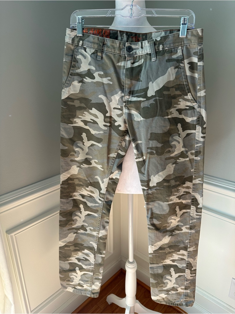 Dockers Women's Straight Leg Camo Chino Pants - Green & Tan